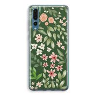 Botanical green sweet flower heaven: Huawei P20 Pro Transparant Hoesje