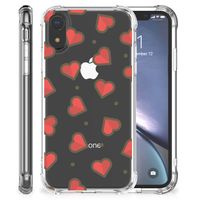 Apple iPhone Xr Doorzichtige Silicone Hoesje Hearts