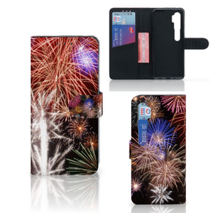 Xiaomi Mi Note 10 Pro Wallet Case met Pasjes Vuurwerk