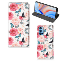 OPPO Reno4 Pro 5G Smart Cover Butterfly Roses - thumbnail