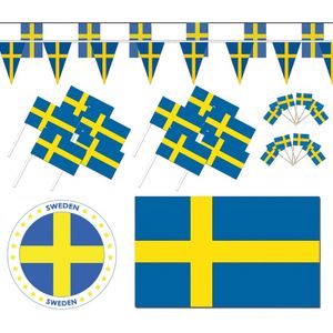 Feestartikelen Zweden versiering pakket XL