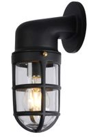 Lucide DUDLEY - Wandlamp Buiten - 1xE27 - IP44 - Zwart