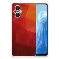 TPU Hoesje voor OPPO Reno8 Lite Polygon Red