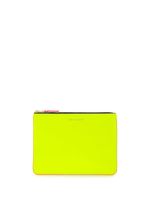 Comme Des Garçons Wallet portefeuille zippé colour block - Jaune