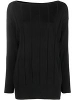 Patrizia Pepe pull en maille à encolure bateau - Noir