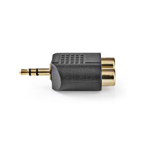 Nedis CABW22940AT tussenstuk voor kabels 3.5 mm 2x RCA Female Antraciet