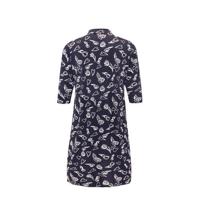 Yoek gebloemde blousejurk TULIP/HEART donkerblauw/wit