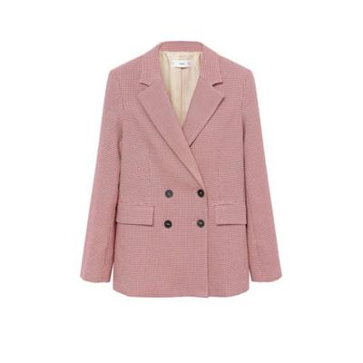 Mango blazer met pied-de-poule rood