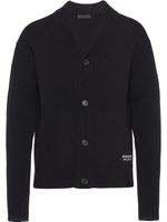 Prada cardigan à patch logo - Noir