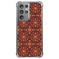 Samsung Galaxy S21 Ultra Doorzichtige Silicone Hoesje Batik Brown