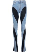 Mugler jean skinny à design bicolore - Bleu