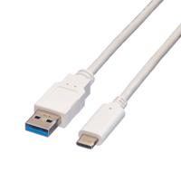 VALUE 11999010 USB-kabel USB 3.2 Gen 2 (3.1 Gen 2) 0,5 m Micro-USB A USB C Wit - thumbnail