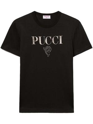 PUCCI T-shirt met logoprint - Zwart