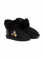 Moa Kids bottines en daim à motif Mickey Mouse - Noir