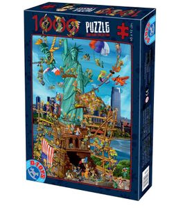 Cartoon New York Puzzel 1000 Stukjes