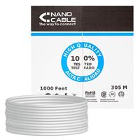 Nanocable 10.20.0304 - Ethernet netwerkkabel spoel, RJ45 Cat.5e UTP AWG24 R5, grijs, 305 mts