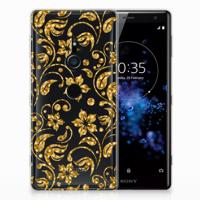 Sony Xperia XZ2 TPU Case Gouden Bloemen