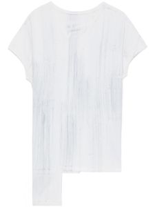 Y's t-shirt en coton à ourlet asymétrique - Blanc