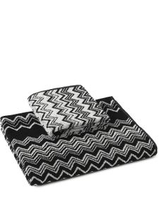 Missoni Home lot de deux serviettes de bain Giacomo - Noir