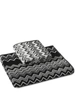 Missoni Home lot de deux serviettes de bain Giacomo - Noir - thumbnail