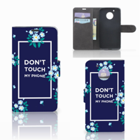 Motorola Moto G5 Portemonnee Hoesje Flowers Blue DTMP
