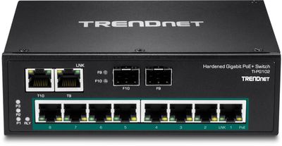 Trendnet TI-PG102 netwerk-switch Unmanaged Gigabit Ethernet (10/100/1000) Power over Ethernet (PoE) Zwart