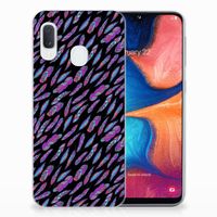 Samsung Galaxy A20e TPU bumper Feathers Color - thumbnail