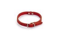 Beeztees - Halsband Hond - Leer - Rood - 27-33 cm x 12 mm