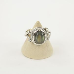 Zilveren Ring met Labradoriet Maat 16,5 - Model 2 (Sterling Zilver 925)