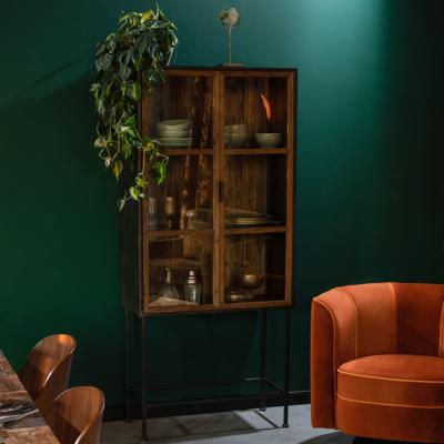 Dutchbone Vitrinekast Berlin 181 x 83cm - Hout Dutchbone Vitrinekast Berlin 181 x 83cm - Hout