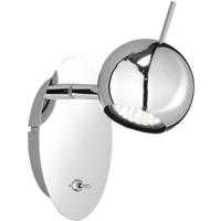 LED Wandspot - Trion Borlo - GU10 Fitting - 1-lichts - Rond - Glans Chroom - Aluminium