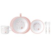 Saro Eetset Met Warmhoudbord Schaap 5-delig Zalmroze