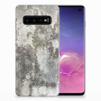 Samsung Galaxy S10 TPU Siliconen Hoesje Beton Print