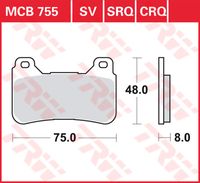 TRW Remblokken, en remschoenen voor de moto, MCB755CRQ Hyper carbon