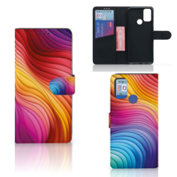 Book Case voor Alcatel 1S (2021) Regenboog