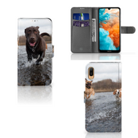 Huawei Y6 (2019) Telefoonhoesje met Pasjes Honden Labrador - thumbnail