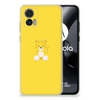 Motorola Edge 30 Neo Telefoonhoesje met Naam Baby Leopard - thumbnail