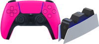 Sony PlayStation 5 DualSense draadloze controller Nova Pink + BlueBuilt oplaadstation - thumbnail