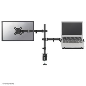 Neomounts FPMA-D550NOTEBOOK 2-voudig Monitor-tafelbeugel 25,4 cm (10) - 81,3 cm (32) Zwenkbaar, Roteerbaar, Kantelbaar, Laptophouder Zwart