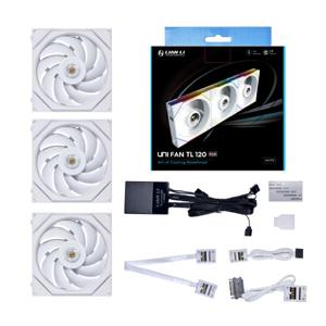 Lian Li UNI FAN TL 120 White Triple Pack case fan 4-pin PWM, Incl. controller