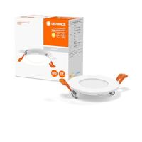 LEDVANCE Downlight LED: voor plafond, RECESS SLIM DOWNLIGHT / 4,50 W, 220...240 V, stralingshoek: 110, Warm wit, 3000 K, materiaal: polypropyleen (pp)/polyamide, IP20, 1 Stuk