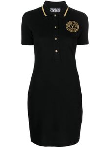 Versace Jeans Couture robe courte à col polo - Noir