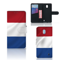 Nokia 1 Plus Bookstyle Case Nederlandse Vlag