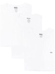 Diesel lot de trois t-shirts en coton à logo imprimé - Blanc