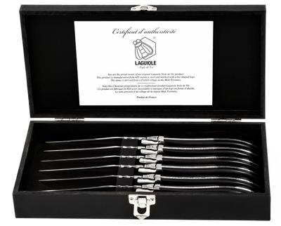 Laguiole Luxury Line steakmessen zwart ebbenhout