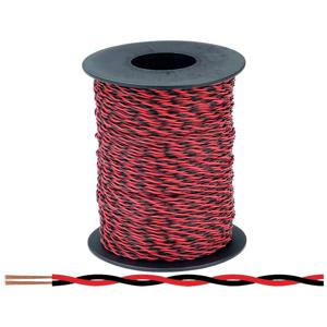 Donau Elektronik 210-10-100 Draad 2 x 0.04 mm² Rood, Zwart 100 m