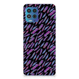 Motorola Moto G100 TPU bumper Feathers Color