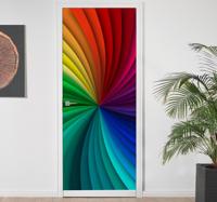 Deursticker kaleidoscoop kleuren