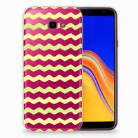 Samsung Galaxy J4 Plus (2018) TPU bumper Waves Yellow - thumbnail