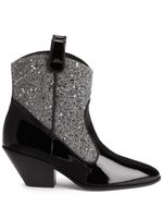 Giuseppe Zanotti bottines Elna 55 mm en cuir - Noir